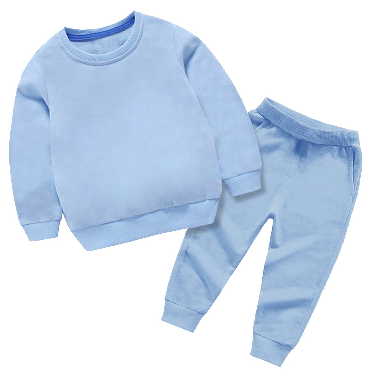 BLVB Toddler Baby Boys Girls Clothes Long Sleeve Crewneck Pullover Sweatpants Casual Tracksuits Fall Outfits