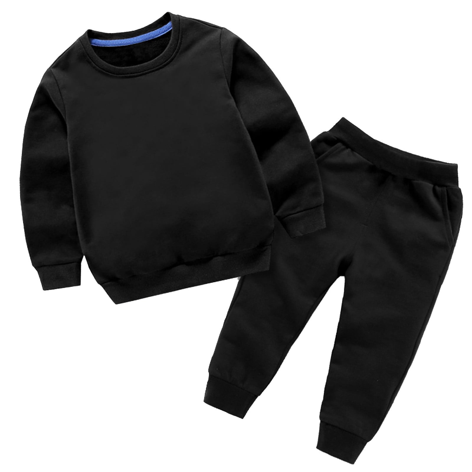 BLVB Toddler Baby Boys Girls Clothes Long Sleeve Crewneck Pullover Sweatpants Casual Tracksuits Fall Outfits