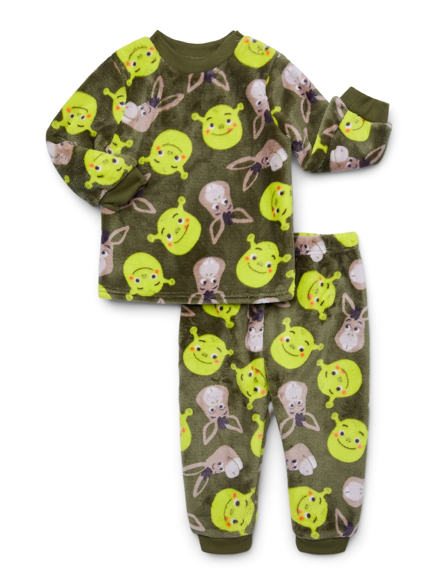 Baby Character Printed Plush Set, 2 Piece, Sizes 0-24 Months