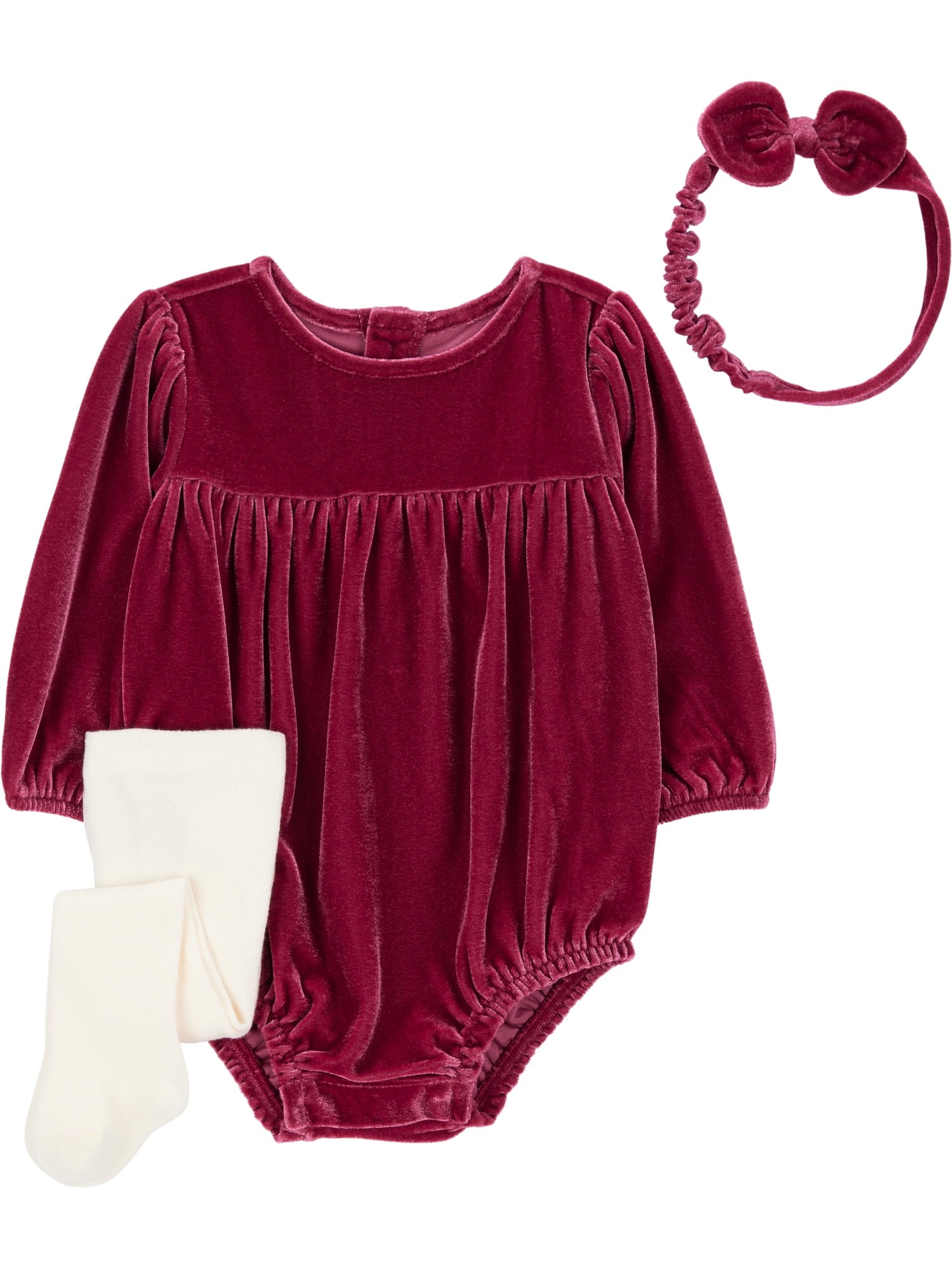 Carter's Child of Mine Baby Girl Bubble Romper Set, 3-Piece, Sizes 0/3-24 Months