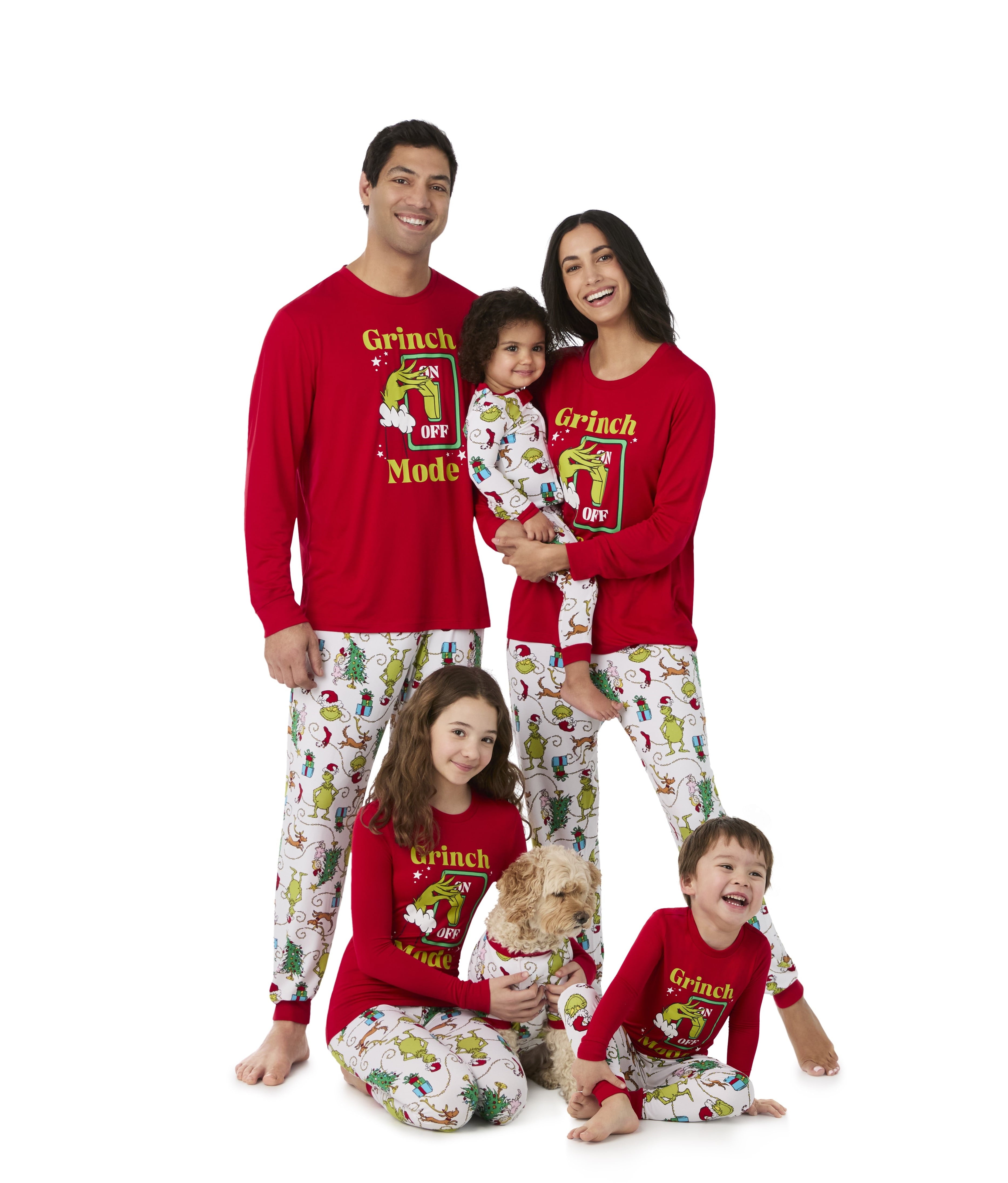 Dr. Seuss Grinch Pets Matching Family Pajamas, 1-Piece, Sizes XS-2XL